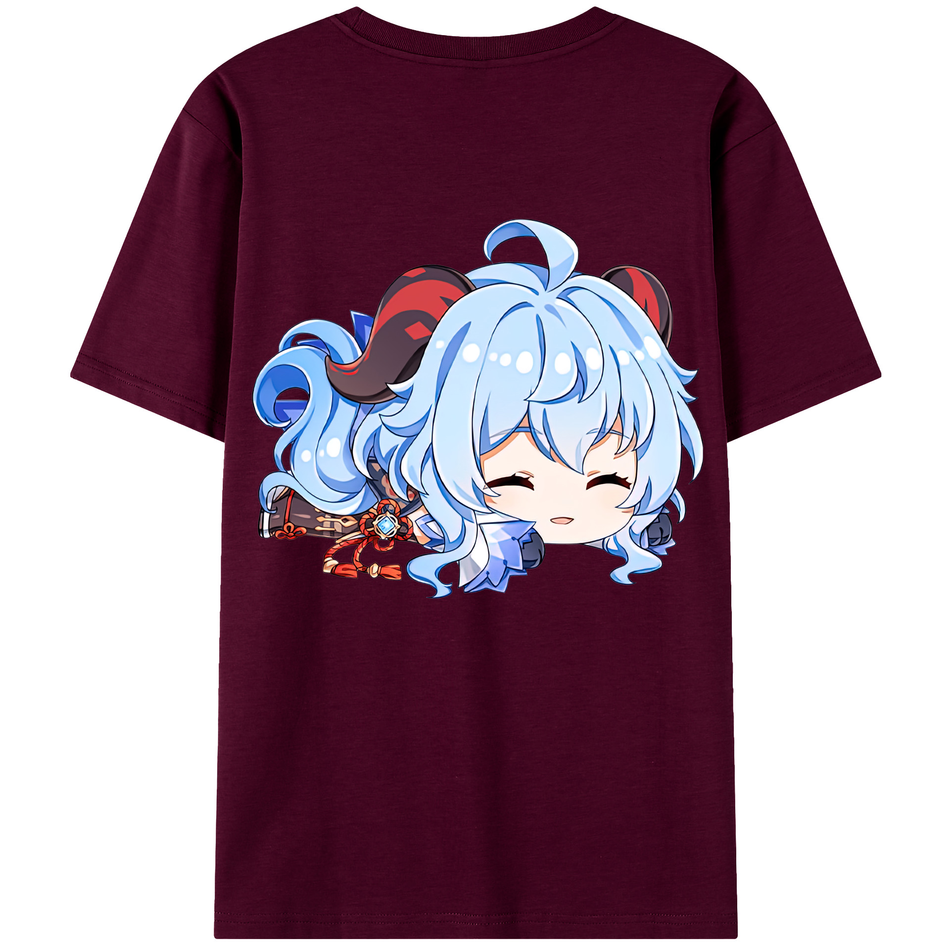 げんし神 甘雨 かんう genshin Ganyu レディース半袖Tシャツ(バックプリント)